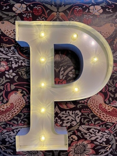 Sale of LED Carnival Circus Light Up Metal White Wedding ~33 cm. Letters - Picture 2 of 33