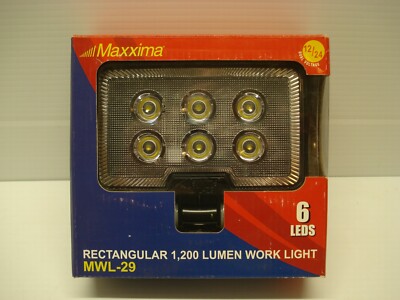 MAXXIMA MWL-29 Work Flood Light Rectangular 6 LED 12/24VDC 1200 Lumen NEW IN BOX