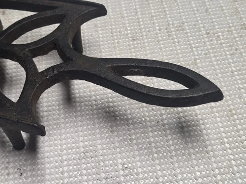 Antique Cast Iron Trivet Set of 2,  Openwork Design image 3