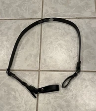 Jay-Pee Black Leather Duty Belt Cross Strap With Silver Snaps Size 40-42 NEW