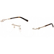 Charriol Women's Eyeglasses Shiny Satin Gold Metal Cat Eye Frame PC71027 C01
