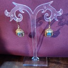 Gorgeous Genuine Blue Topaz Sterling Silver 925 18K over Gold Vermeil Earrings — photo 6