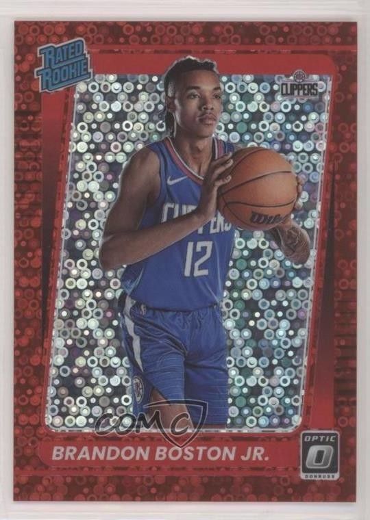 2021 Panini Donruss Optic Fast Break Red Prizm 39/85 Brandon Boston Jr #189 12wa