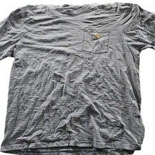 Carhartt Shirt Mens XL Gray Original Fit Pocket Workwear Tee Crewneck Patch