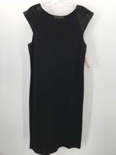 Pre-Owned Ralph Lauren Black Label Black Size Large Midi Short Sleeve Dress