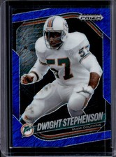 2025 Panini Prizm Black Dwight Stephenson Blue Shimmer FOTL #/35 Dolphins