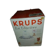 Krups La Glaciere Ice Cream & Sorbet Maker Model 358 White- New Open Box