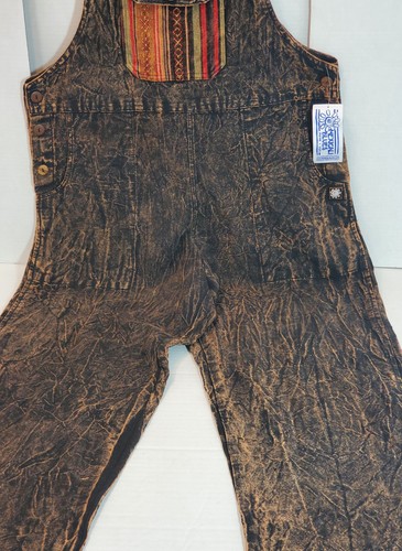 *MEXICALI BLUES*Funky Hippie/Boho Overalls●100%Cotton● Handmade & Dyed●Sz. M/L● - Picture 17 of 23