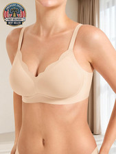 Womens Wireless Bras Push up Full Coverage Bra No Underwire Seamless Comfortable