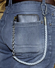 Wallet Chain Paracord Edelstahl Lanyard Schlüssel Hosen Geldbeutel Kette !!!