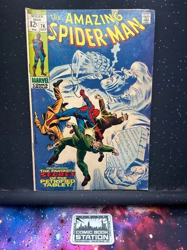 Amazing Spider-Man #74 Raw GD/VG 2nd Silvermane 1st Prt HTF VTG Marvel Comic '69