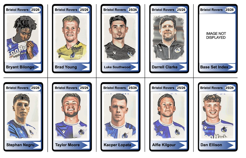BRISTOL ROVERS - 25/26 ENGLISH LEAGUE TWO BASE SET - Trading Cards - Image 3 of 4
