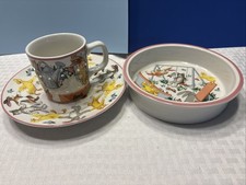 VINTAGE TIFFANY  CO. PLAYGROUND CHILD'S SET OF MUG, PLATE,  BOWL EUC