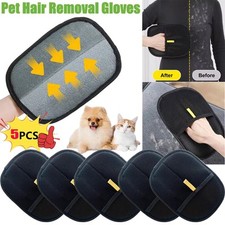 5PC Electrostatic Pet Hair Removal Gloves Brush Double-sided Pet Grooming Gloves