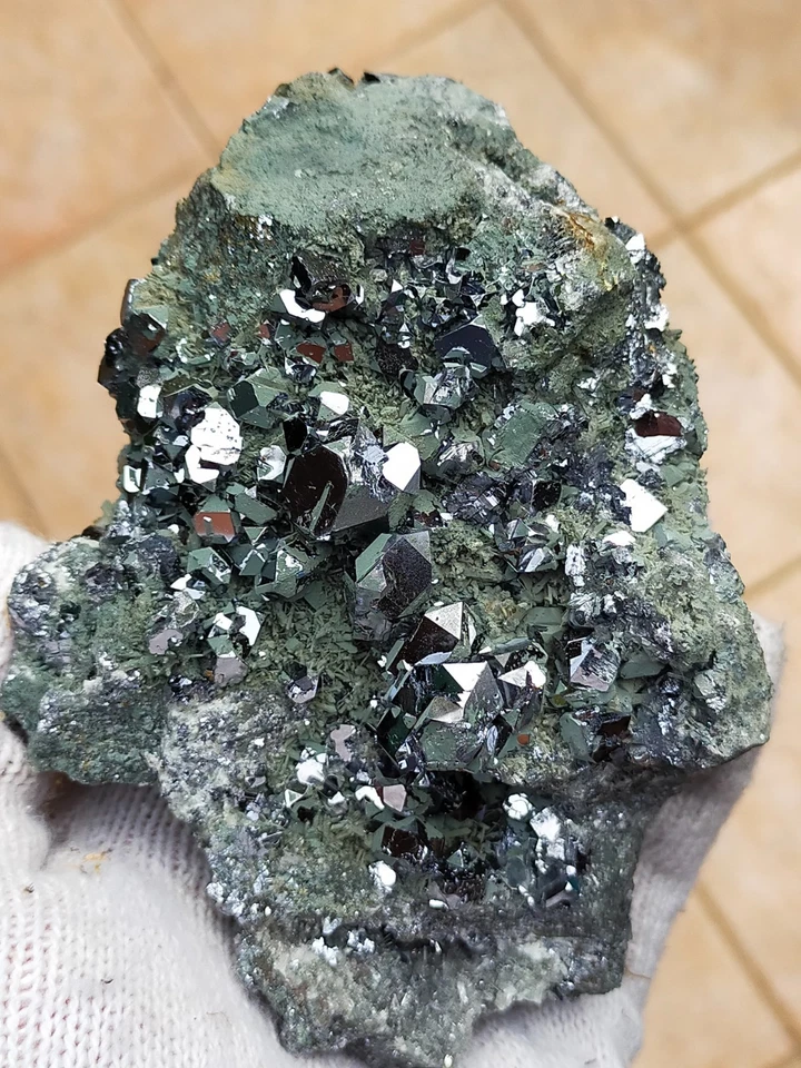 Superbe Galène métallique brillante de Bulgarie Borieva mine 1,1kg 12,5cm - Photo 2/4