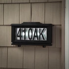 Solar Lighted Address Sign Outdoor Visible Illuminated House Numbers Plaque