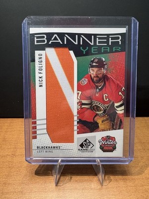 2025-26 UD SP Game Used - Nick Foligno Banner Year BYWC-NF Blackhawks