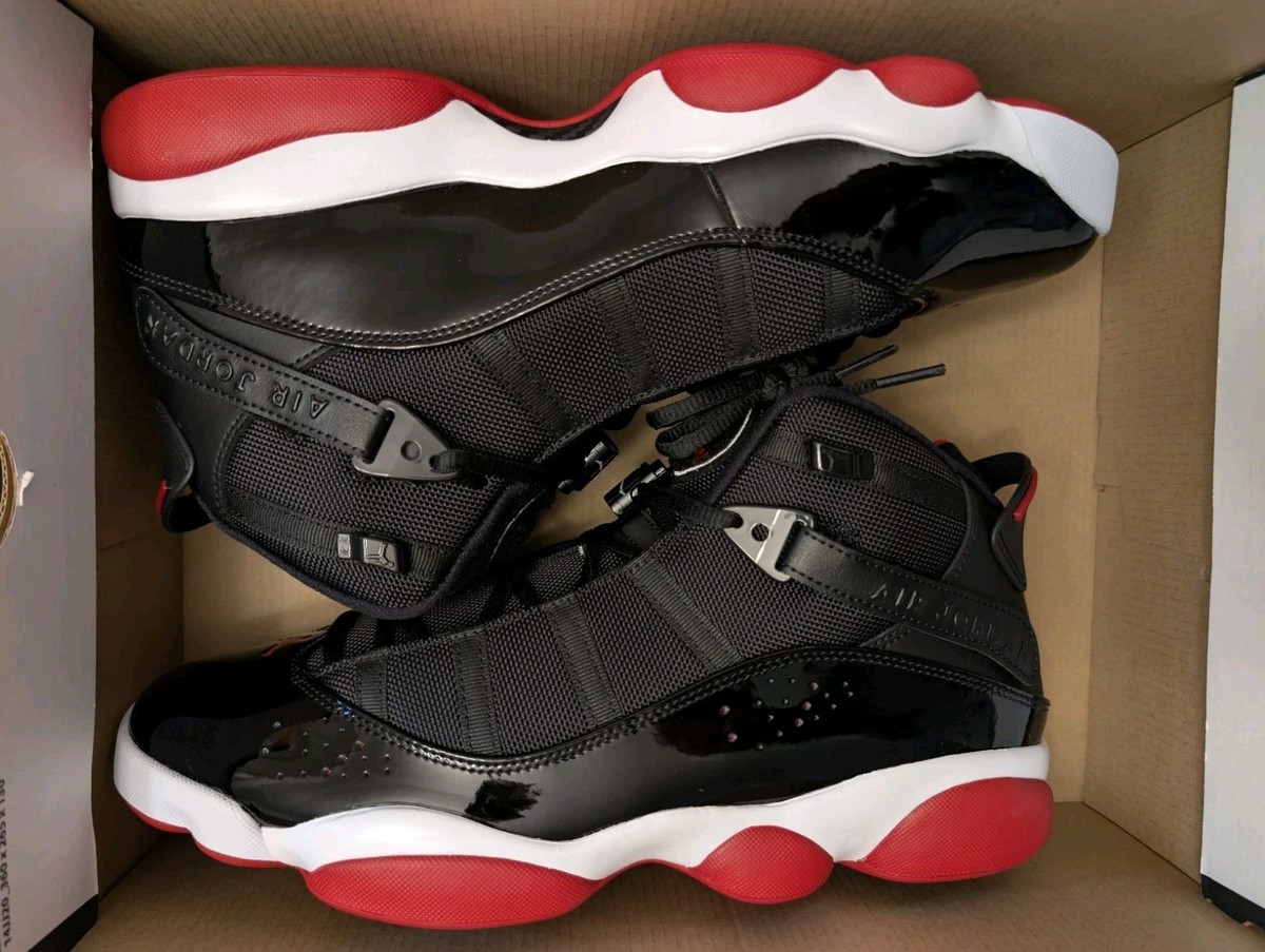NIKE Air Jordan RINGS 'BRED' Black Red 322992-062 Mens Sz