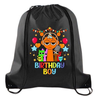 Personalized Sprunki Drawstring Backpack   Custom Sprunki Birthday Party Favor B