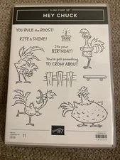 Stampin’ Up! HEY CHUCK Cling Stamp Set- Includes 9 Dies