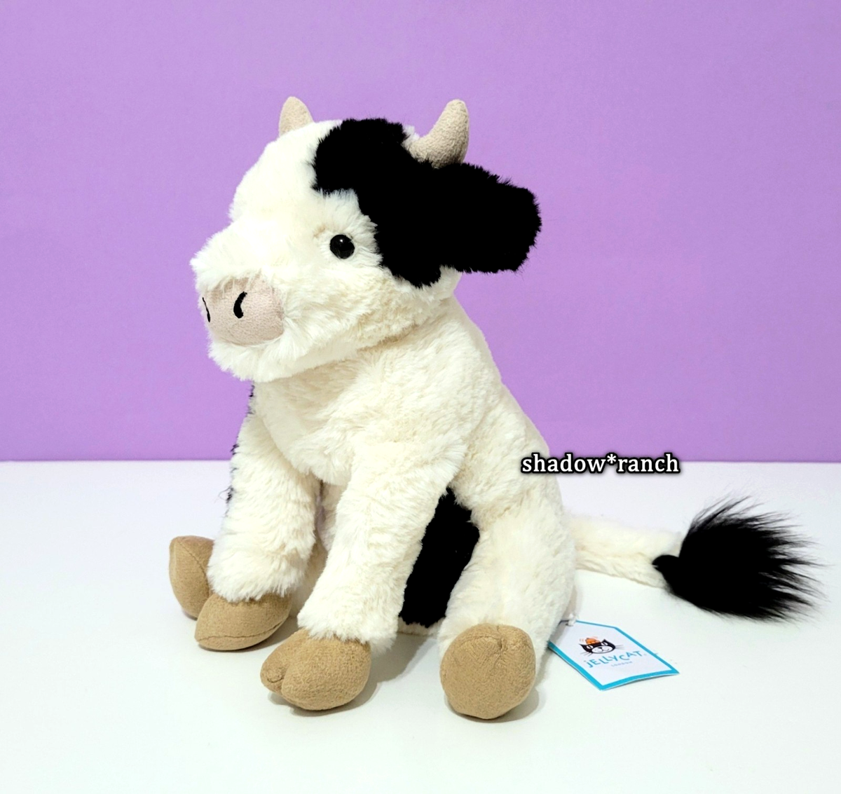 Jellycat Small Carey Calf + Dust Bag - Retired Cow - New w