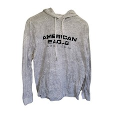 American Eagle Mens S New York Typography Graphic Pullover Hoodie Sweatshirt