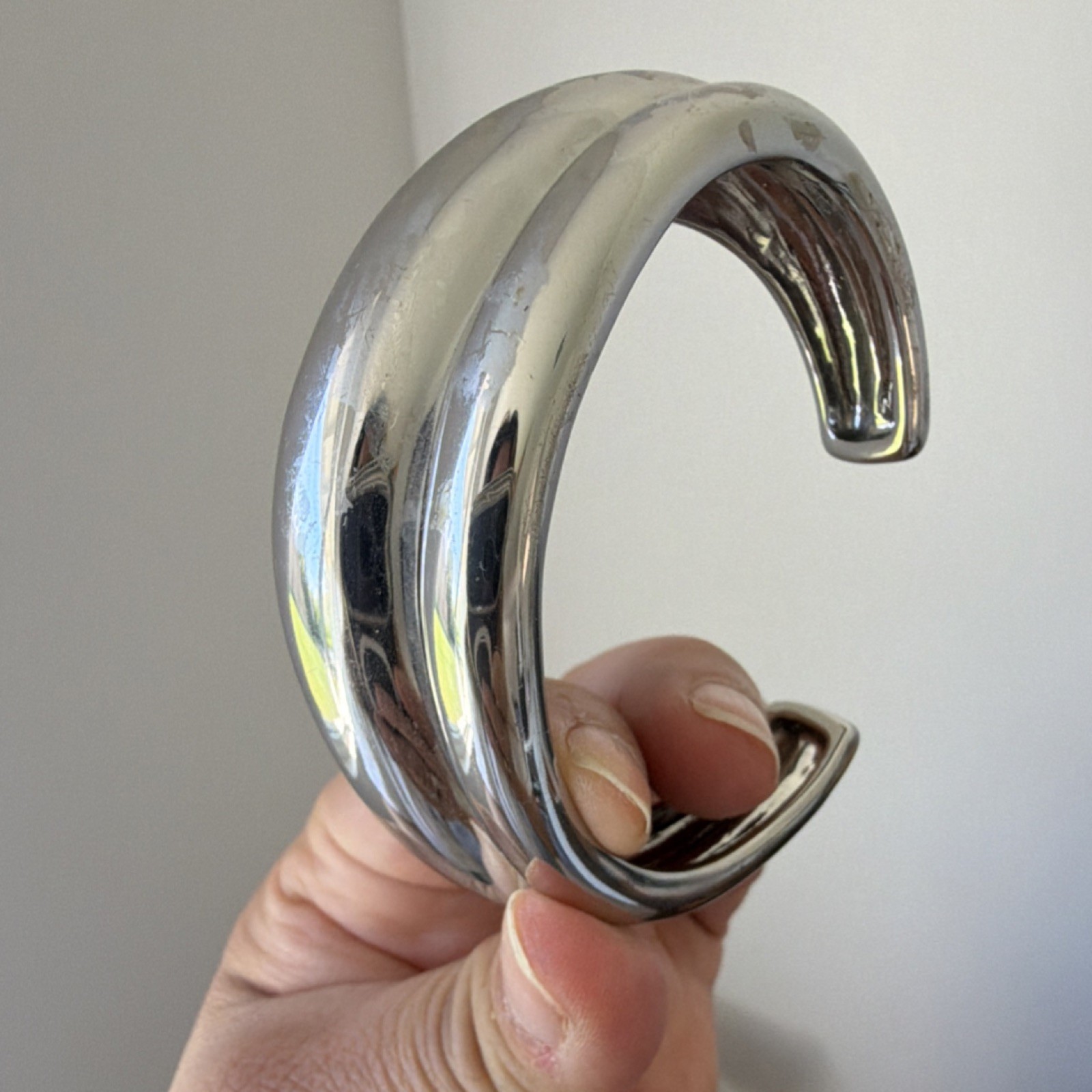 Stackable Gold & Silver Metal Cuff Bangle Bracele… - image 3