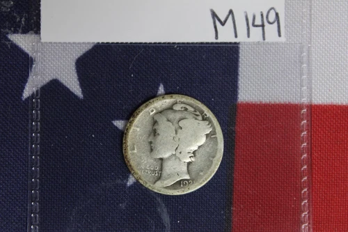 1921 Silver Mercury Dime - About Good Condition (M149)