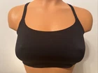 NWT Auden Pull Over Wire Free Unlined Racerback Bralette Black Size XLarge