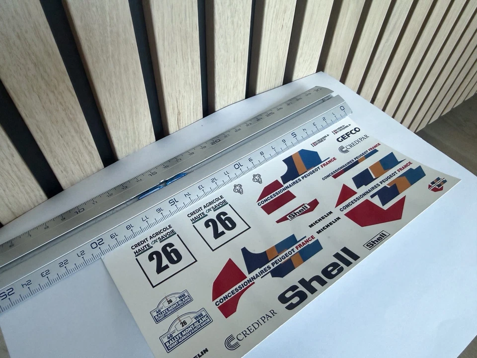 Décalcomanies 1/18 pour Peugeot 205 GTI – Rallye du Mont-Blanc 1988 🏁 - Photo 2/2