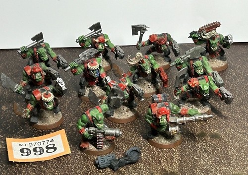 Warhammer 40k Orks Ork Boys X10 Assembled & painted