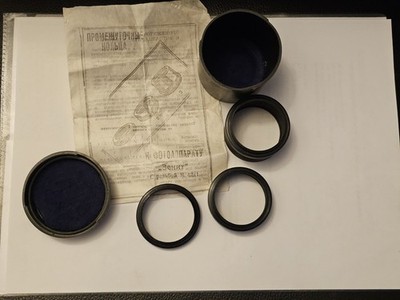 Soviet ZENIT camera 3 macro extension rings М39 lens  Vintage USSR