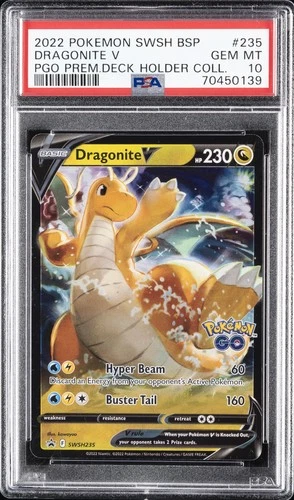 2022 POKEMON SWSH BLACK STAR PROMO #235 DRAGONITE V PSA 10
