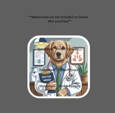 Dog Doctor Sticker Waterproof Decal Med Medical Pet Family Funny Humor Gift NEW