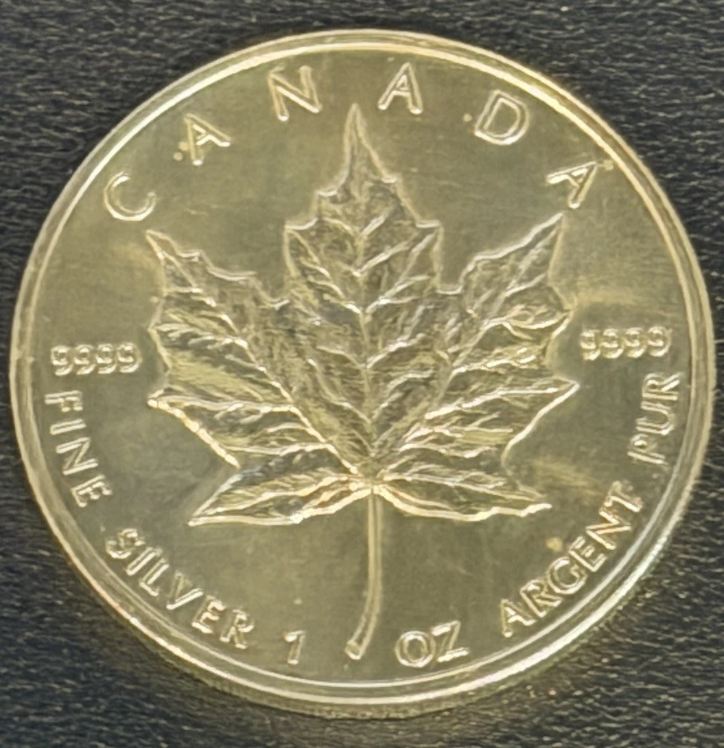 Canadian Maple Leaf Uncertified Silver Bullion Coins 1997 for sale
