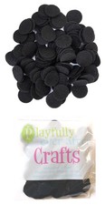 Playfully Ever After Black Craft Felt Circles 1 Inch - 100pc