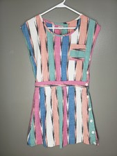 Urban Outfitters Ecote Ikat Side Button Dress Womens Size 6 Multicolor Cotton