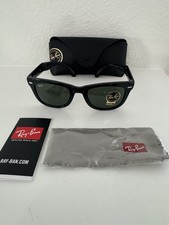 New Ray Ban Wayfarers Folding Black Sunglasses Made In Italy With Case
