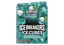 Ice Breakers Ice Cubes Sugar Free Gum Xylitol, Wintergreen, 40 Count, Pack of 6