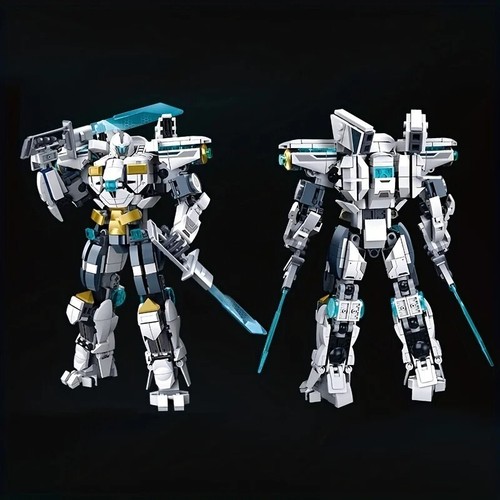 White Guardian Robot Warrior Building Blocks Set - Picture 3 of 5