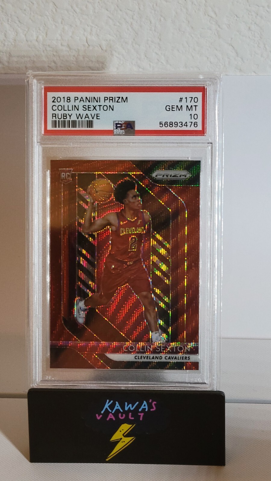 Collin Sexton 2018 Panini Prizm Ruby Wave  #170 Cleveland Cavaliers PSA 10 RC 🔥