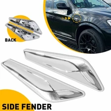 For 2015-2017 BMW X3 F25 BMW X4 F26 Left & Right Side Fender Trim Chrome Pair US