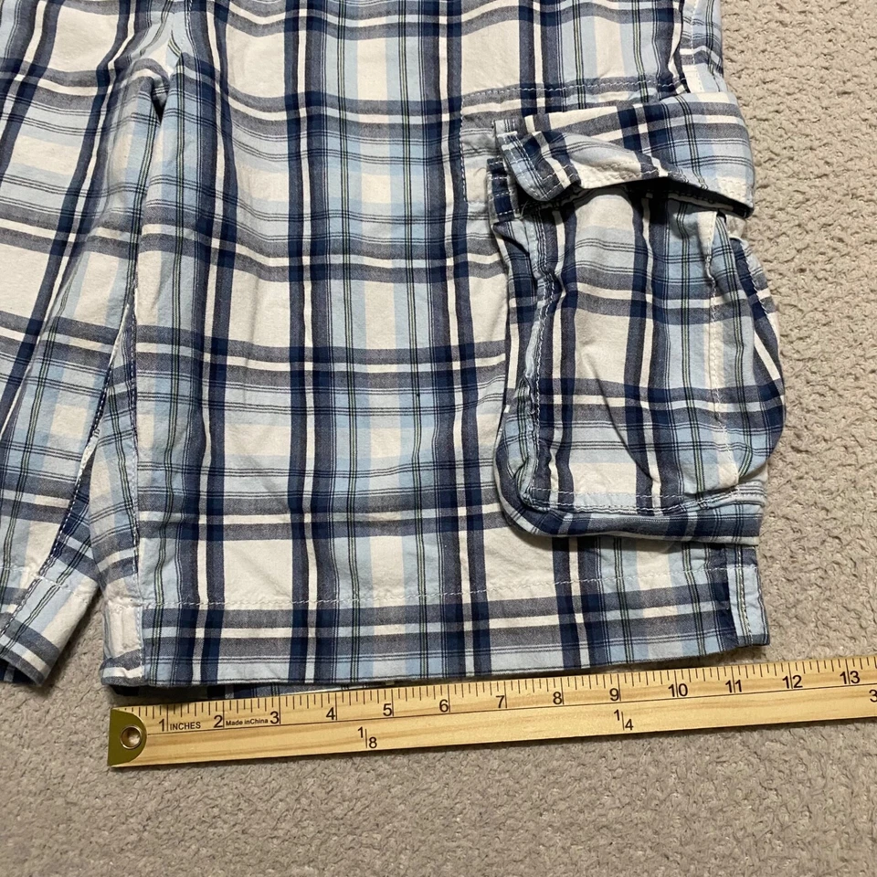 Pantalones Cortos Urban Pipeline Para Hombres Talla 36 Azul Cuadros Cuadros Carga Entrepierna 11" Y2K Informales Foto 2 de 4