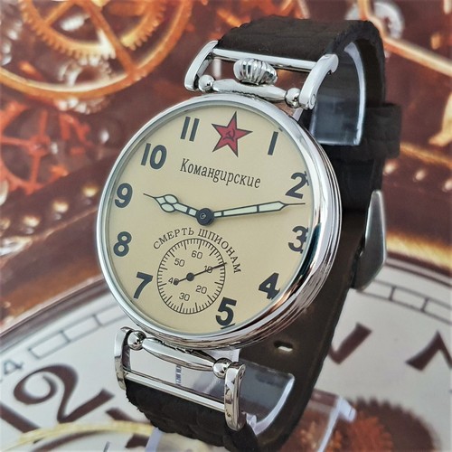 Vintage Watch USSR MARRIAGE MOLNIJA Komandirskie 3602 mechanical Wristwatch 18J - Picture 9 of 14