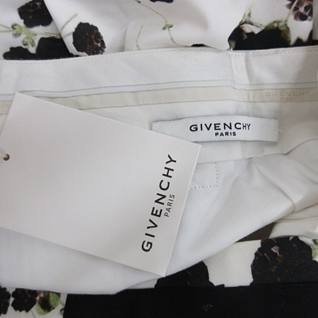 Givenchy Pants Long Botanical Pattern Total Cotton White