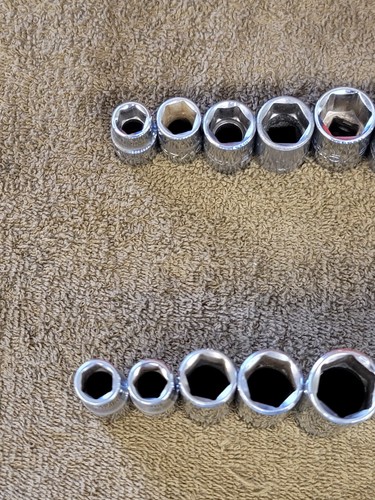 Proto J52134 Socket 6 Point Extension Ratchet Deep Well Sae 3/8" To 7/8" Set - Picture 22 of 24