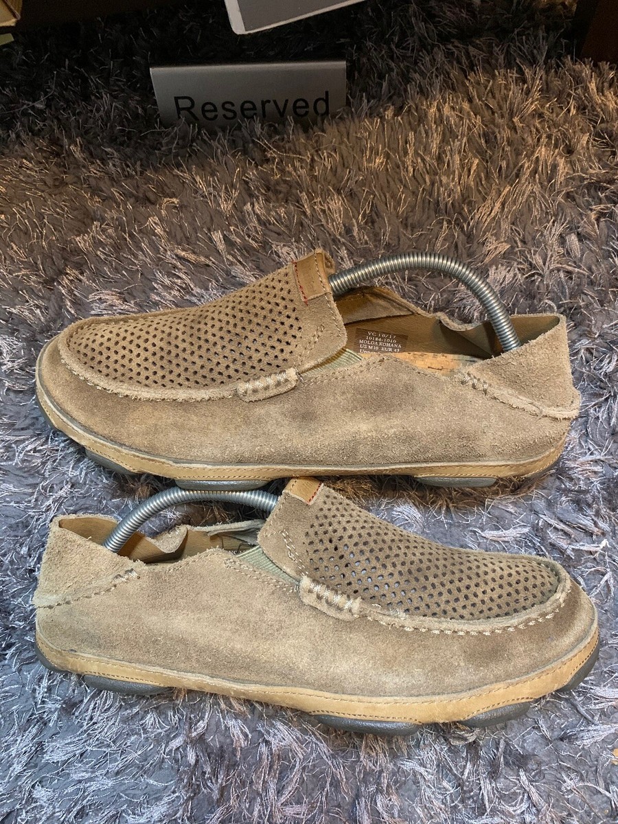 Olukai Moloa Kohana Mens Suede Casual Slip On Shoes Loafers 