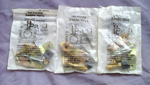 LOT OF 7 ASSORTED PLUMBING WATER SUPPLY STOP & SADDLE VALVES