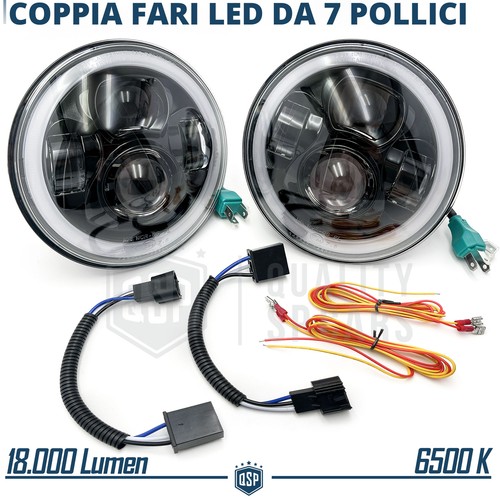 FARI LED Per SUZUKI SAMURAI SJ SANTANA Angel Eyes Luce Bianca 6500K OMOLOGATI - Foto 6 di 16