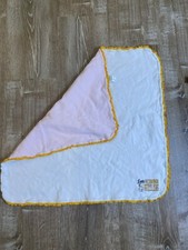 Pittsburgh Steelers NFL Baby Girl Blanket Pink White Striped Yellow Ruffle EUC